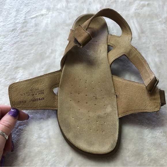 𝅺rockport Brown Leather Sandals Size 6.5B - Picture 9 of 10